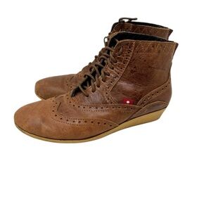 Oliberte African Walking Brown Leather Laceuo Boots 40
